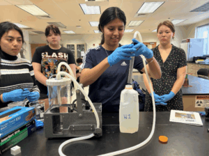 Students in a lab.
