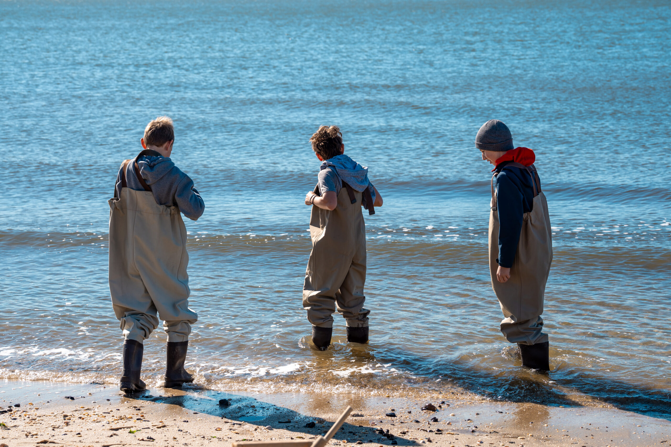 Students participating in a field trip. 